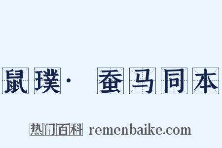 鼠璞·蚕马同本是什么意思的图片